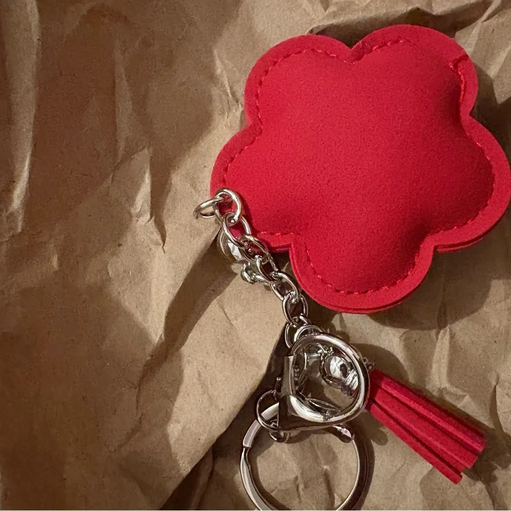 Red‎ Crystal Flower Keychain bagcharm/keychain